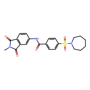 4-(azepan-1-ylsulfonyl)-N-(2-methyl-1,3-dioxoisoindolin-5-yl)benzamide structure