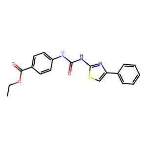 Ethyl 4-(3-(4-phenylthiazol-2-yl)ureido)benzoate structure