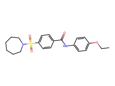 4-(azepan-1-ylsulfonyl)-N-(4-ethoxyphenyl)benzamide structure