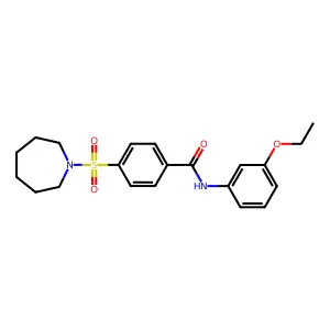 4-(azepan-1-ylsulfonyl)-N-(3-ethoxyphenyl)benzamide structure