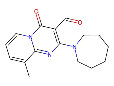 2-(azepan-1-yl)-9-methyl-4-oxo-4H-pyrido[1,2-a]pyrimidine-3-carbaldehyde structure