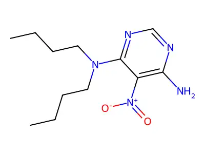N4,N4-dibutyl-5-nitropyrimidine-4,6-diamine structure