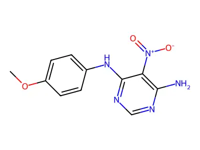 N4-(4-methoxyphenyl)-5-nitropyrimidine-4,6-diamine structure