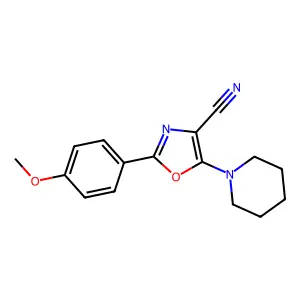2-(4-Methoxyphenyl)-5-piperidin-1-yl-1,3-oxazole-4-carbonitrile structure