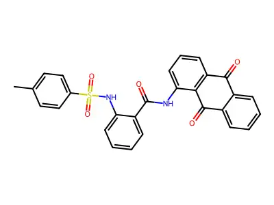 N-(9,10-dioxoanthracen-1-yl)-2-[(4-methylphenyl)sulfonylamino]benzamide structure