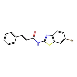 N-(6-bromobenzo[d]thiazol-2-yl)cinnamamide structure
