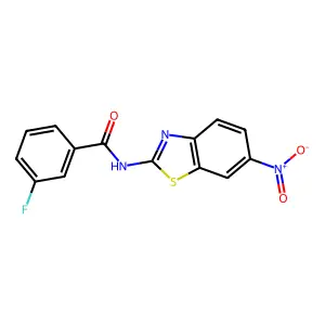 3-Fluoro-N-(6-nitro-1,3-benzothiazol-2-yl)benzamide structure