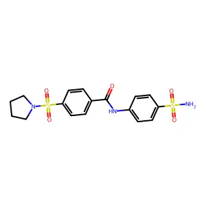 4-(pyrrolidin-1-ylsulfonyl)-N-(4-sulfamoylphenyl)benzamide structure