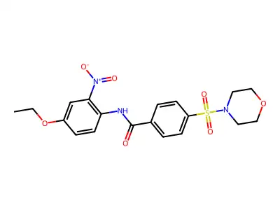 N-(4-ethoxy-2-nitrophenyl)-4-morpholin-4-ylsulfonylbenzamide structure