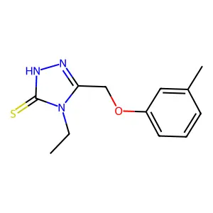 4-ethyl-5-[(3-methylphenoxy)methyl]-4H-1,2,4-triazole-3-thiol structure
