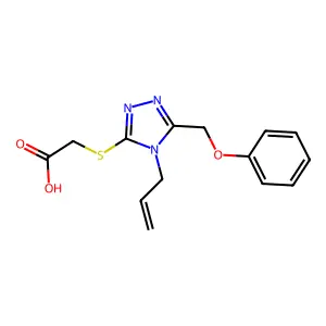 (4-Allyl-5-phenoxymethyl-4H-[1,2,4]triazol-3-ylsulfanyl)-acetic acid structure