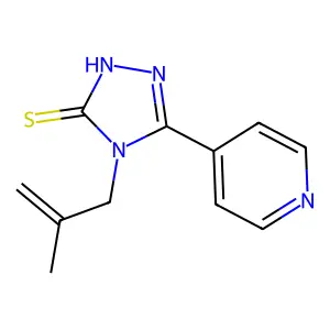 4-(2-methylprop-2-en-1-yl)-5-(pyridin-4-yl)-4H-1,2,4-triazole-3-thiol structure