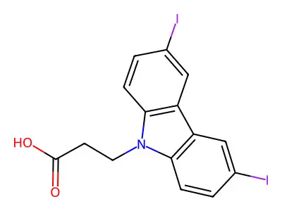 3-(3,6-Diiodo-9H-carbazol-9-yl)propanoic acid structure