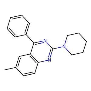 6-Methyl-4-phenyl-2-(piperidin-1-yl)quinazoline structure