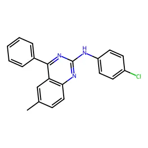 N-(4-chlorophenyl)-6-methyl-4-phenylquinazolin-2-amine structure