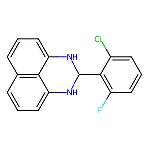 2-(2-chloro-6-fluorophenyl)-2,3-dihydro-1H-perimidine structure