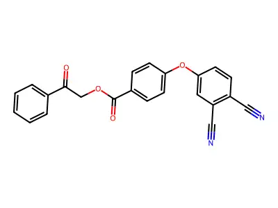 Phenacyl 4-(3,4-dicyanophenoxy)benzoate structure