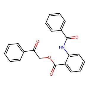 2-Oxo-2-phenylethyl 2-(benzoylamino)benzoate structure