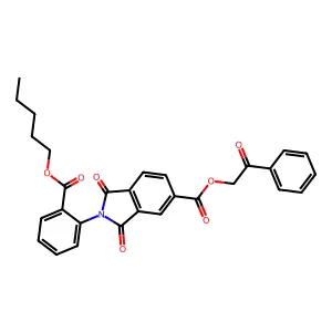 Phenacyl 1,3-dioxo-2-(2-pentoxycarbonylphenyl)isoindole-5-carboxylate structure