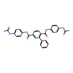 1-N,4-N-bis(4-acetamidophenyl)-2-phenylbenzene-1,4-dicarboxamide structure