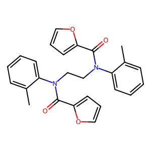 N,N'-(ethane-1,2-diyl)bis(N-(o-tolyl)furan-2-carboxamide) structure