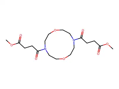Dimethyl 4,4'-(1,7-dioxa-4,10-diazacyclododecane-4,10-diyl)bis(4-oxobutanoate) structure