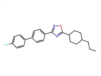 3-(4'-Fluoro[1,1'-biphenyl]-4-yl)-5-(4-propylcyclohexyl)-1,2,4-oxadiazole structure