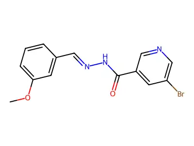 5-bromo-N-[(3-methoxyphenyl)methylideneamino]pyridine-3-carboxamide structure