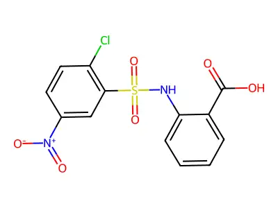 2-(2-Chloro-5-nitrobenzenesulfonamido)benzoic acid structure
