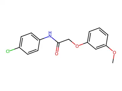 N-(4-chlorophenyl)-2-(3-methoxyphenoxy)acetamide structure