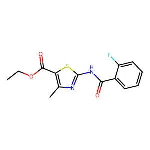 Ethyl 2-(2-fluorobenzamido)-4-methylthiazole-5-carboxylate structure
