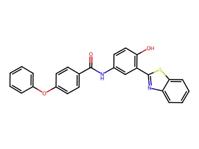 N-(3-(benzo[d]thiazol-2-yl)-4-hydroxyphenyl)-4-phenoxybenzamide structure