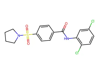 N-(2,5-Dichlorophenyl)-4-(1-pyrrolidinylsulfonyl)benzamide structure