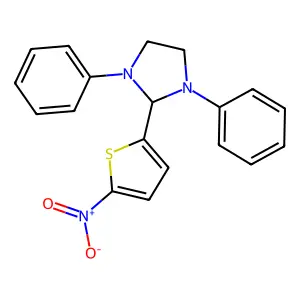 2-(5-Nitro-2-thienyl)-1,3-diphenylimidazolidine structure