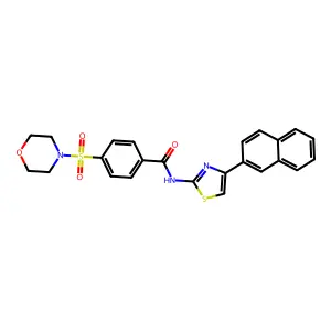 4-(morpholinosulfonyl)-N-(4-(naphthalen-2-yl)thiazol-2-yl)benzamide structure