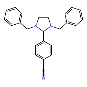 4-(1,3-Dibenzyl-2-imidazolidinyl)benzonitrile structure