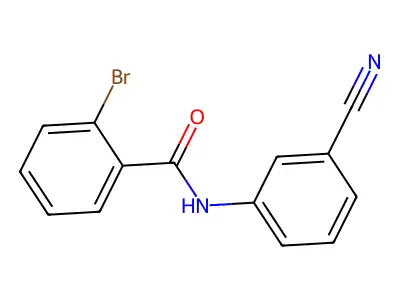 2-bromo-N-(3-cyanophenyl)benzamide structure