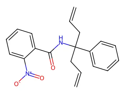2-nitro-N-(4-phenylhepta-1,6-dien-4-yl)benzamide structure