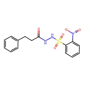 2-nitro-N'-(3-phenylpropanoyl)benzenesulfonohydrazide structure