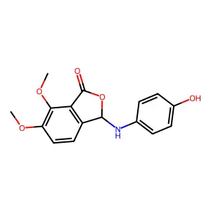 1H-Isobenzofuran-1(3H)-one, 3-(4-hydroxyphenylamino)-6,7-dimethoxy- structure