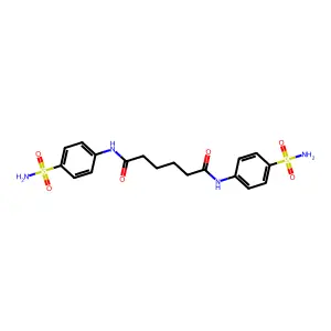 N,N'-bis(4-sulfamoylphenyl)hexanediamide structure