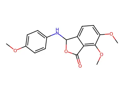 6,7-dimethoxy-3-[(4-methoxyphenyl)amino]-2-benzofuran-1(3H)-one structure