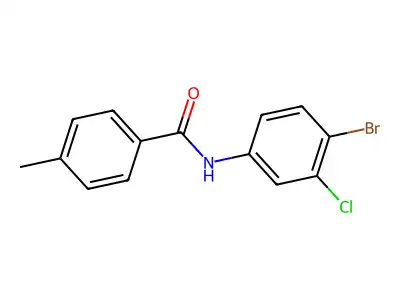 N-(4-bromo-3-chlorophenyl)-4-methylbenzamide structure