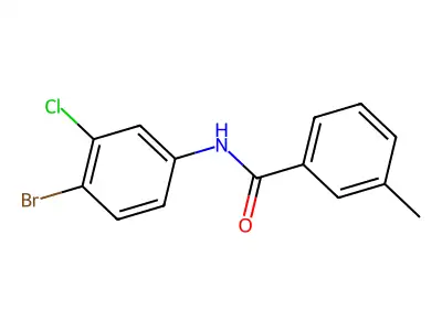 N-(4-bromo-3-chlorophenyl)-3-methylbenzamide structure