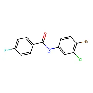 N-(4-bromo-3-chlorophenyl)-4-fluorobenzamide structure