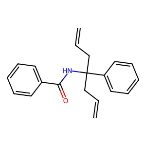 N-(4-phenylhepta-1,6-dien-4-yl)benzamide structure