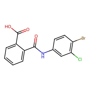 2-[(4-Bromo-3-chloroanilino)carbonyl]benzoic acid structure