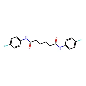 N(1),N(6)-Bis(4-fluorophenyl)hexanediamide structure