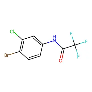 N-(4-bromo-3-chlorophenyl)-2,2,2-trifluoroacetamide structure