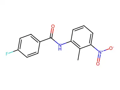 4-fluoro-N-(2-methyl-3-nitrophenyl)benzamide structure